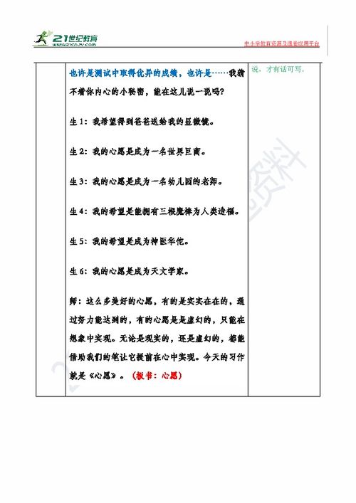 语文六级下册第四单元作文心愿开头