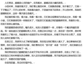 关于视力的作文(关于凝视的作文)
