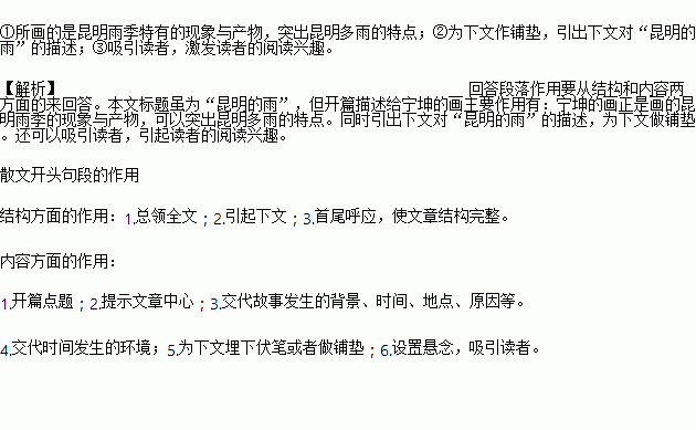 大雨作文开头