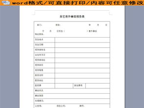意外事故报告表(404)