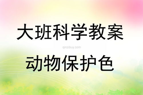 动物保护色活动反思(大班科学活动《动物保护色》教案)