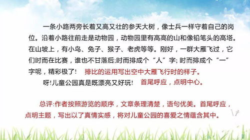推荐一个好地方作文四级森林公园开头