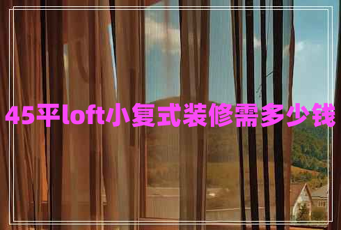 45平loft小复式装修需多少钱