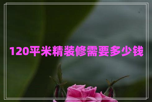 120平米精装修需要多少钱