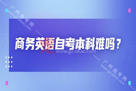 商务英语自考本科难