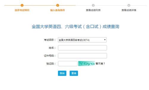 自考本科英语成绩查询