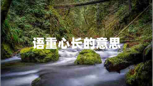 语重心长的意思