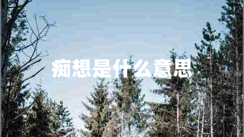 痴想是什么意思