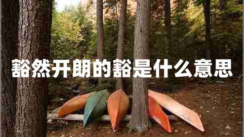豁然开朗的豁是什么意思