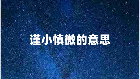 谨小慎微的意思