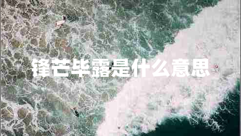 锋芒毕露是什么意思