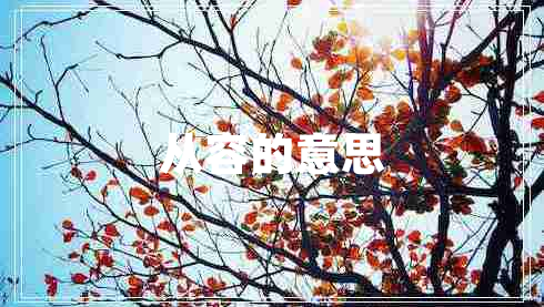 从容的意思