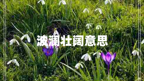 波澜壮阔意思