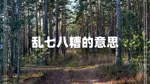 乱七八糟的意思