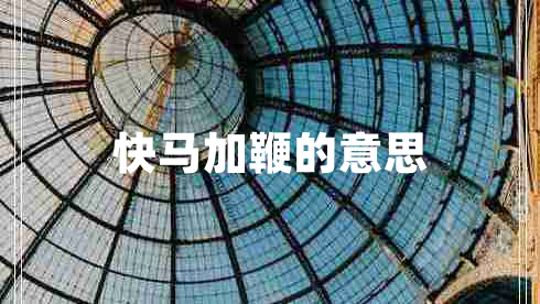 快马加鞭的意思