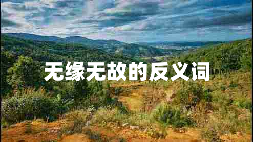 无缘无故的反义词