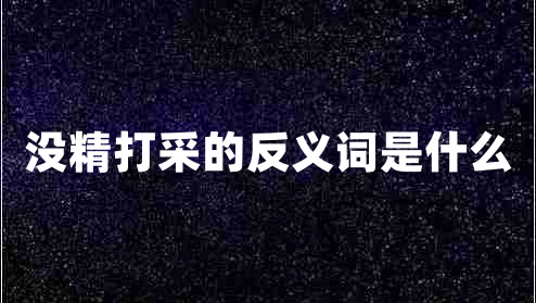 没精打采的反义词是什么