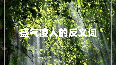 盛气凌人的反义词