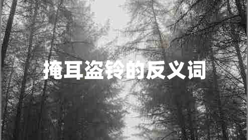 掩耳盗铃的反义词