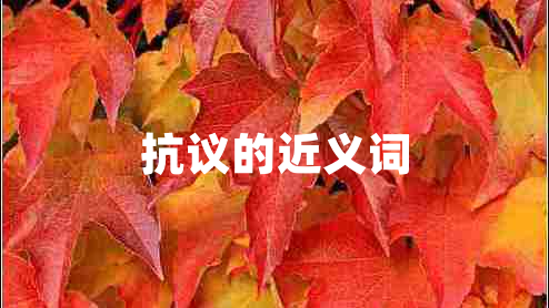抗议的近义词