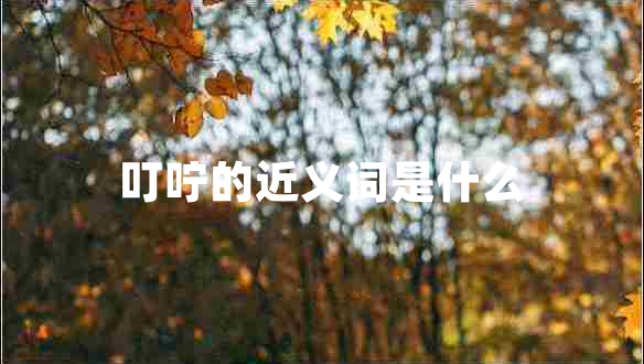 叮咛的近义词是什么