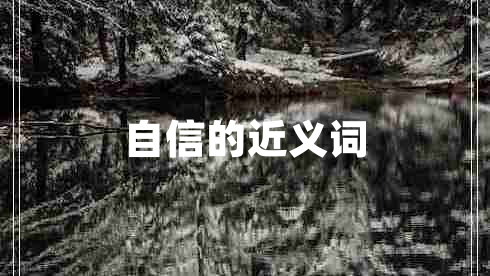 自信的近义词