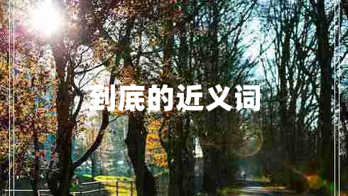 到底的近义词