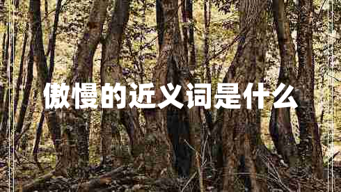 傲慢的近义词是什么