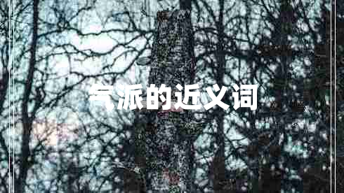 气派的近义词