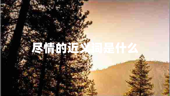 尽情的近义词是什么