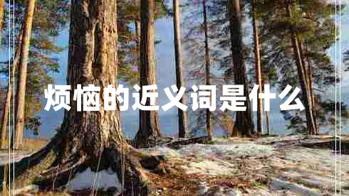 烦恼的近义词是什么