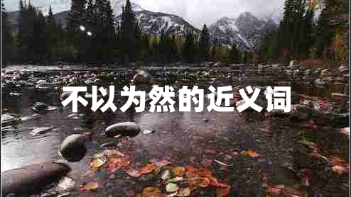 不以为然的近义词