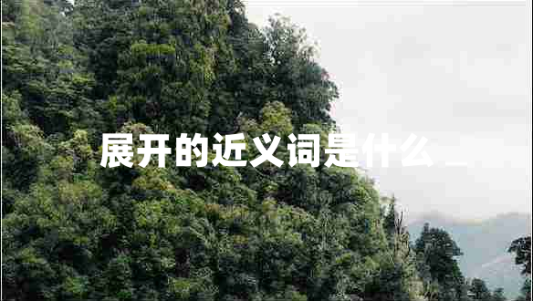 展开的近义词是什么