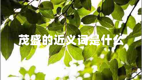 茂盛的近义词是什么
