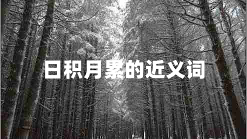 日积月累的近义词