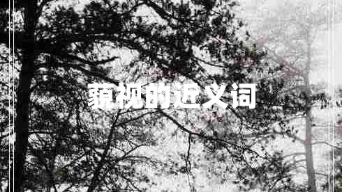 藐视的近义词