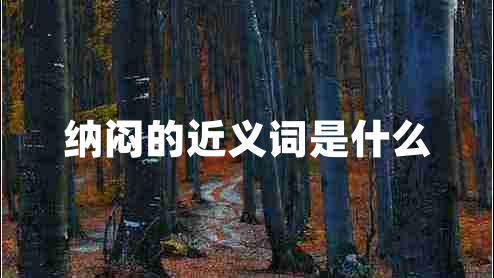 纳闷的近义词是什么