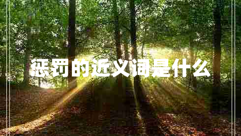 惩罚的近义词是什么