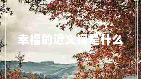 幸福的近义词是什么