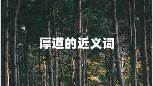 厚道的近义词