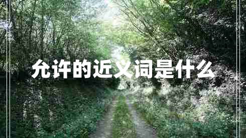 允许的近义词是什么