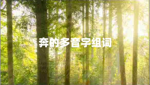 奔的多音字组词