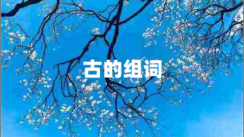 古的组词
