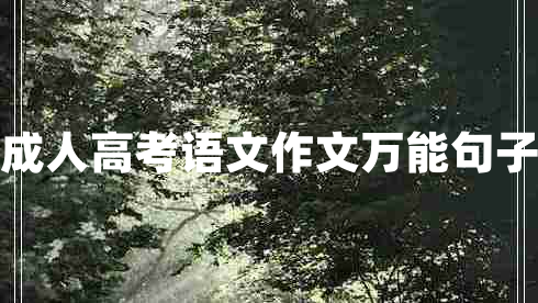 成人高考语文作文万能句子