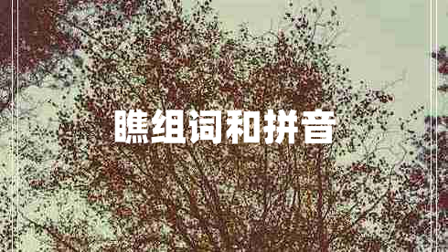 瞧组词和拼音