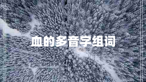 血的多音字组词