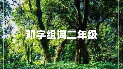 邓字组词二年级