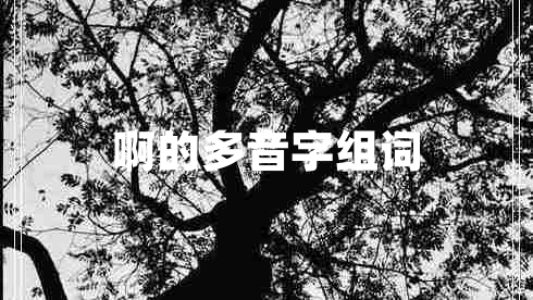 啊的多音字组词