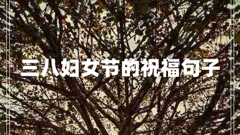 三八妇女节的祝福句子