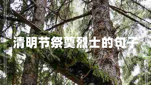 清明节祭奠烈士的句子